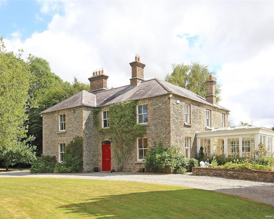 In Kildare, €1.35 million buys you a restored Georgian home on 23 acres with a tennis court, paddocks & stone barn