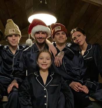 Victoria Beckham family Christmas