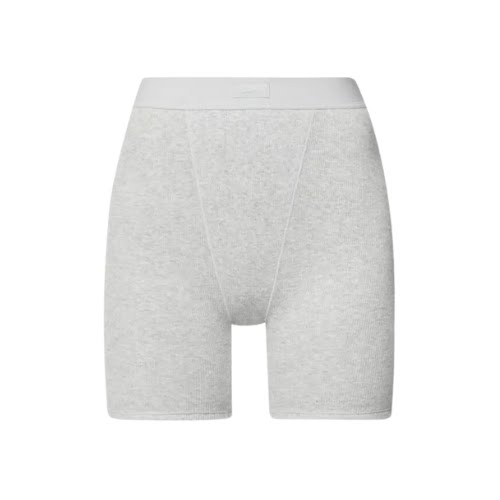 Skims Ribbed High-Rise Stretch-Cotton Boxer Shorts, €48, Selfridges