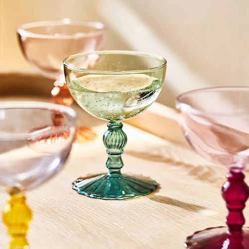 Anthropologie Cinzia Champagne Coupe Glasses, Mixed Set of 4, €55