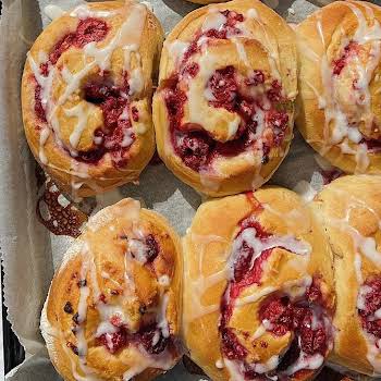 What to bake this weekend: Raspberry and lemon swirl rolls