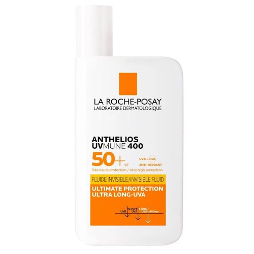 La Roche-Posay's Anthelios UVMune 400 Invisible Fluid SPF50+ Sun Cream, €16.80
