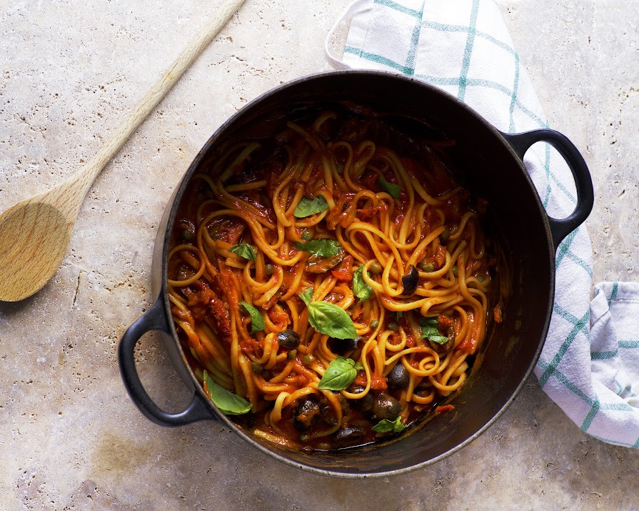 What to eat tonight: 15-minute one-pot vegan linguine with olives, capers and sun-dried tomatoes