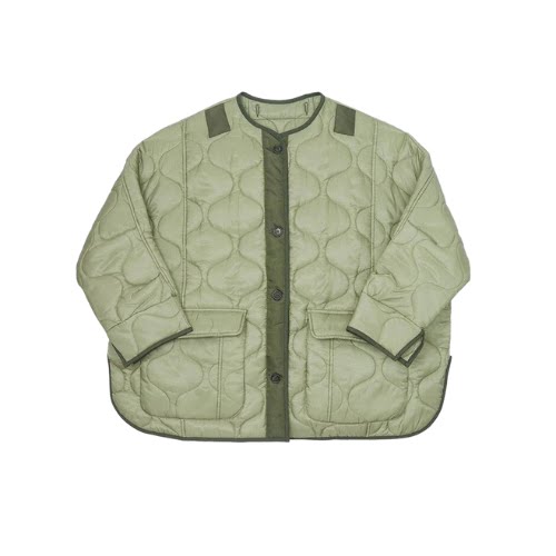 Teddy Quilted Jacket in Moss, €285, The Frankie Shop