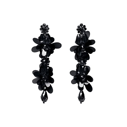 Sequinned black drop earrings, €39.99