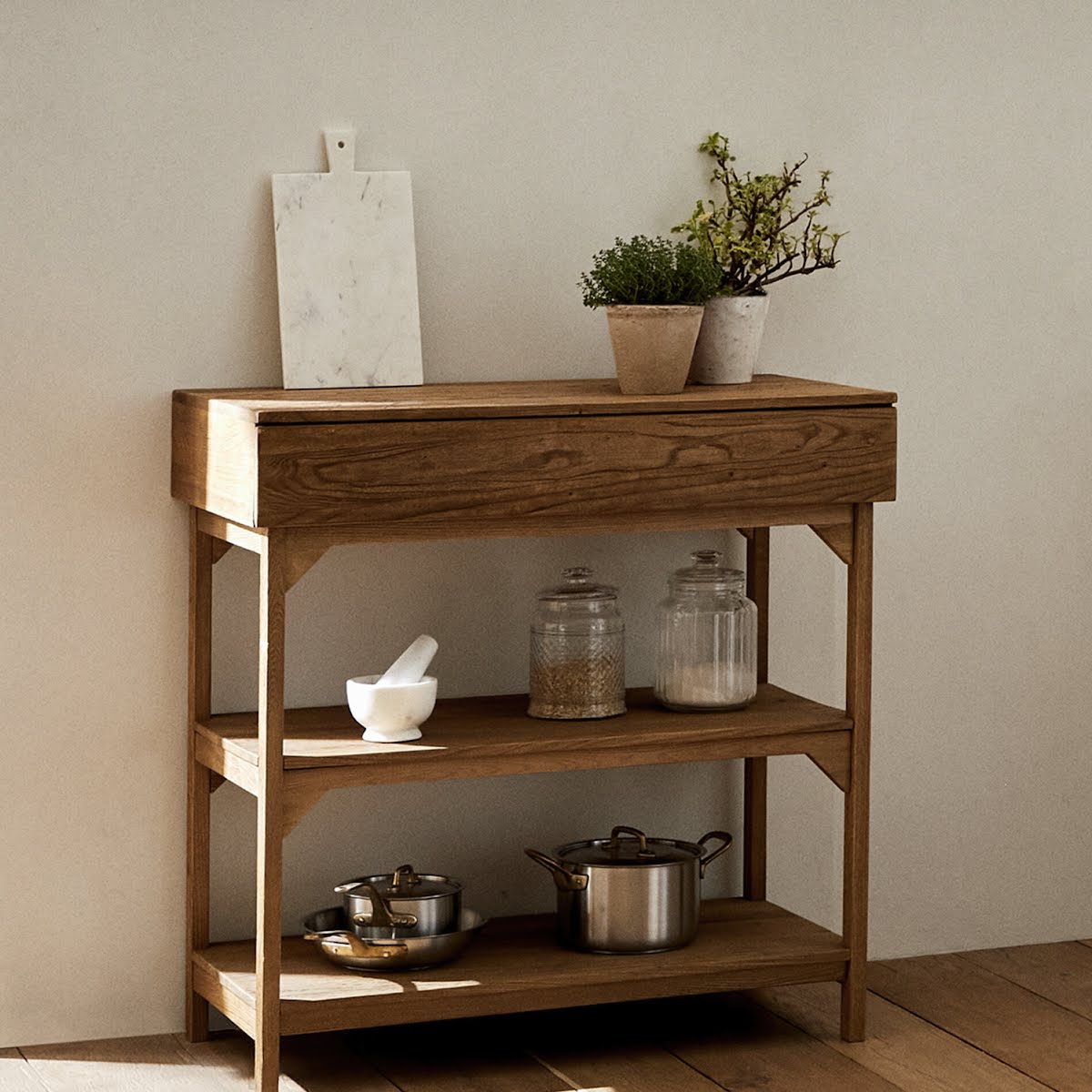 Wooden storage unit, €449, Zara Home