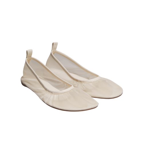 Leather-Trimmed Mesh Ballet Flats, €119, &Other Stories