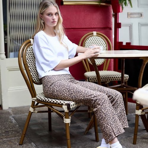 Savida Leopard Print Flare Trousers, €30