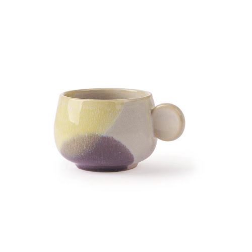 Yellow/lilac mug, €9, Industry & Co
