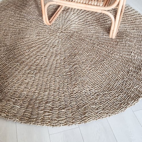 Natural seagrass rug, €189, Mano