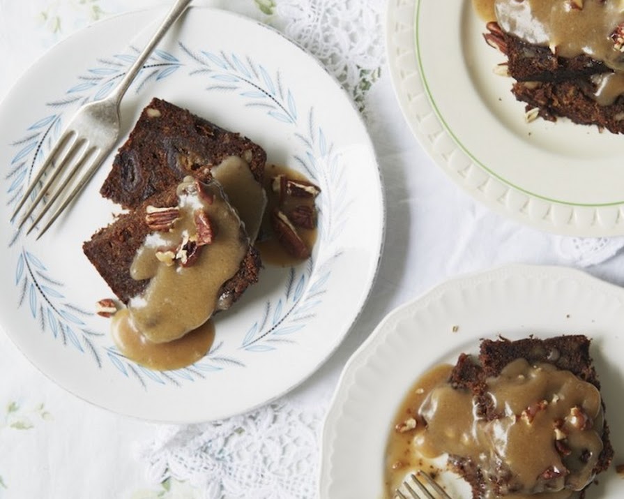 What To Bake: Baked Banana, Date and Pecan Loaf with Spiced Caramel Sauce