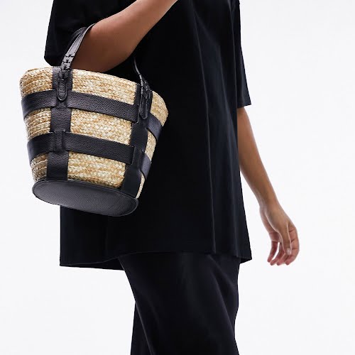 Topshop Jayda Basket Crochet Bag in Black, €40.99, ASOS