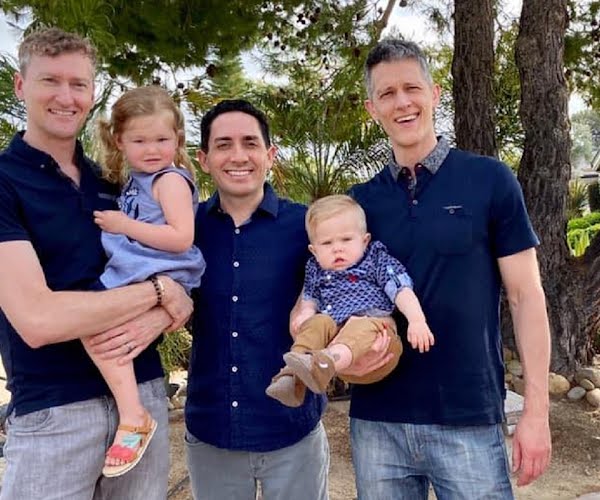 Unique families: Gay ‘throuple’ open up about landmark battle to be named their children’s fathers