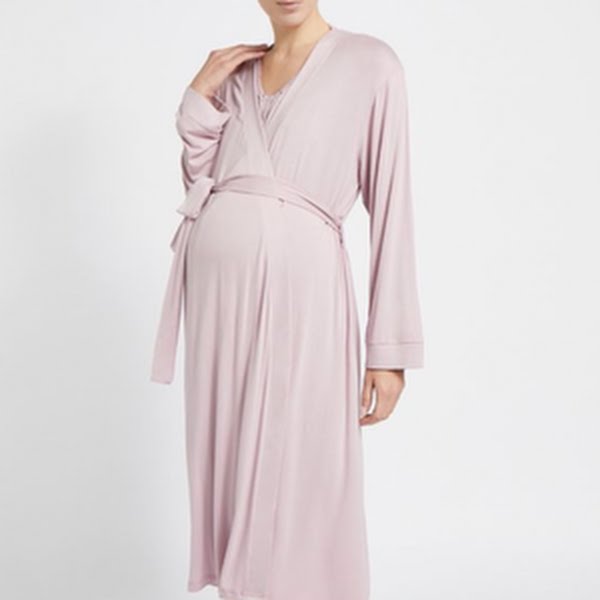 Maternity Viscose Dressing Gown, €15, Dunnes Stores