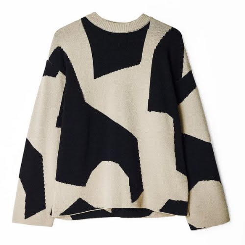 Crew Neck Jacquard Knitted Sweater, €64.95