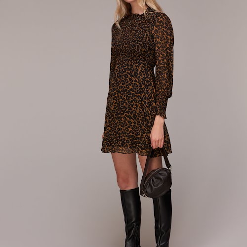 Whistles, Classic Leopard Print Shirred Dress, €99