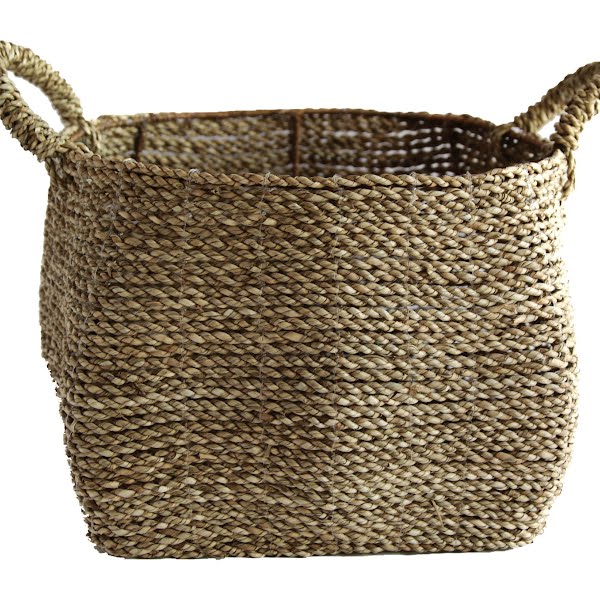Natural straw grass basket, €19, Mano