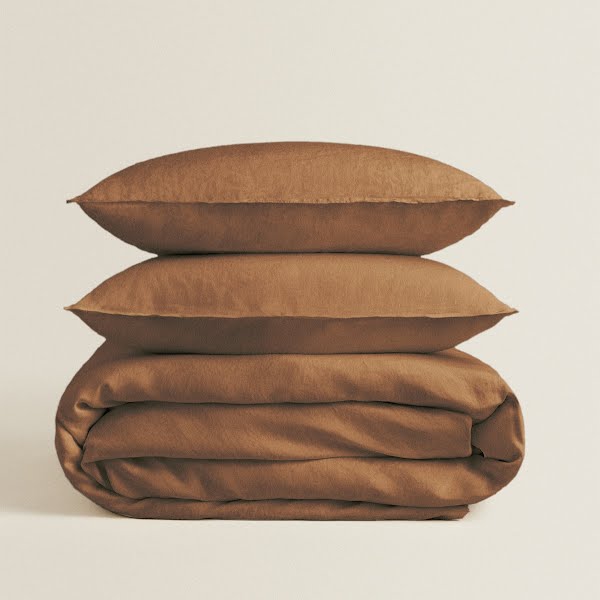 Washed linen duvet cover, from €69.99, Zara Home