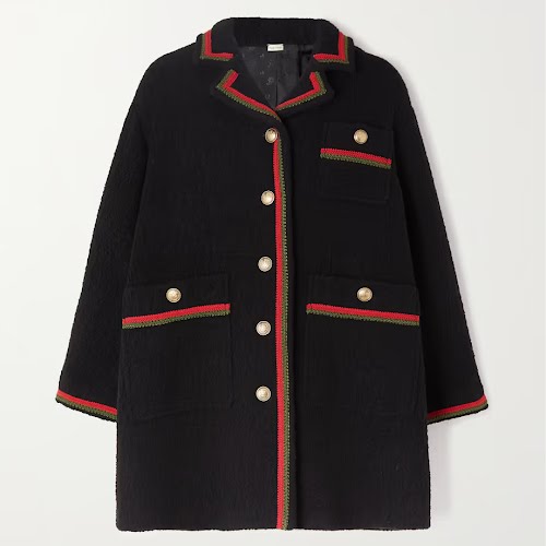 GUCCI Button-Embellished Wool-Blend Bouclé Coat €3,980, Net-a-porter