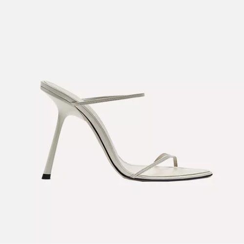 Leather Sandal With Inclined Heels, €150