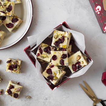 A cranberry and pistachio fudge recipe to get you ready for Christmas