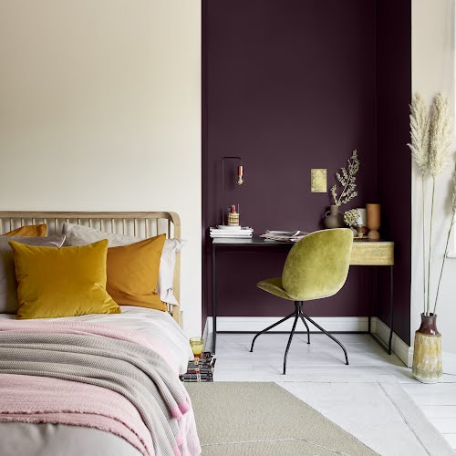 Natural Hessian and Decadent Damson, Dulux