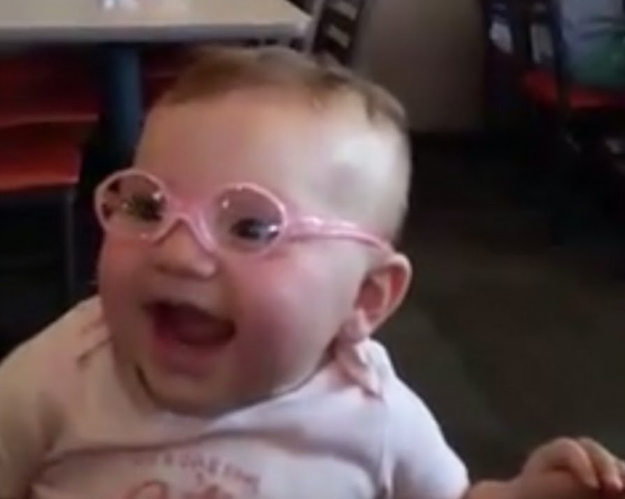 Watch: Adorable Baby Sees Parents Through New Glasses