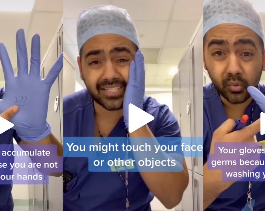 WATCH: NHS doctor shows how wearing gloves isn’t so safe after all