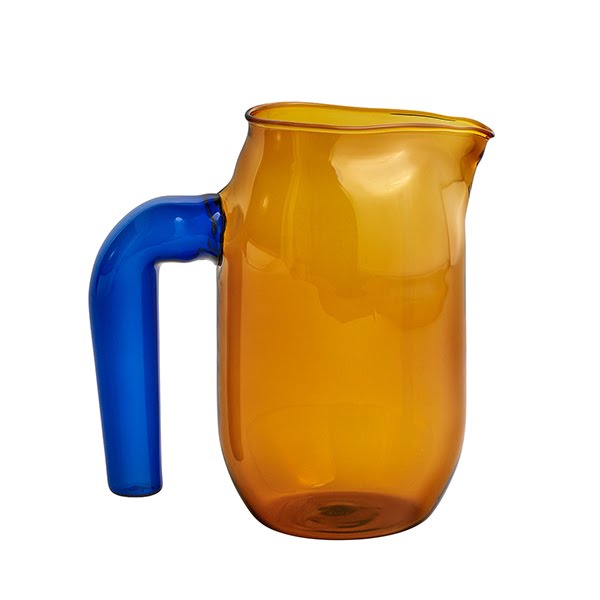 Jug with blue handle, €35, Finnish Design Shop