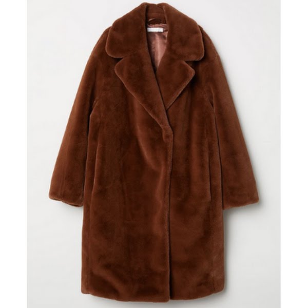 H&M Faux Fur Coat, was €99.99, now €69.99