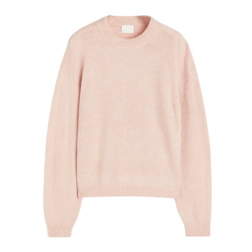 Knitted Jumper in Light Pink Marl, €19.99, H&M