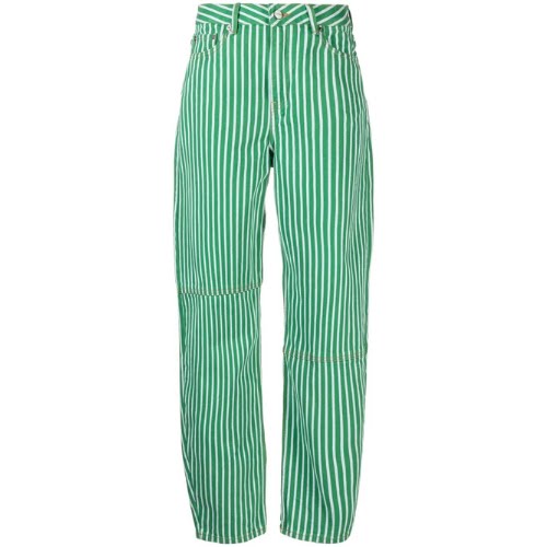 Ganni Striped Barrel-leg Trousers, €225