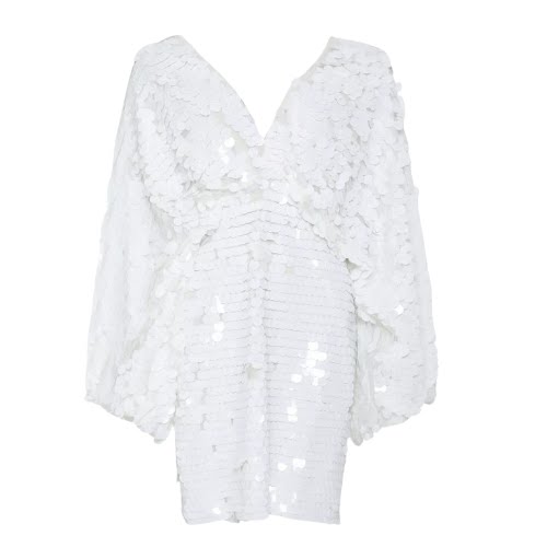 Pearlescent Statement Sequin Kimono Mini Dress, €130