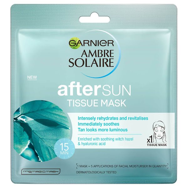 Garnier Ambre Solaire After Sun Cooling Hydrating Face Sheet Mask, €3.42