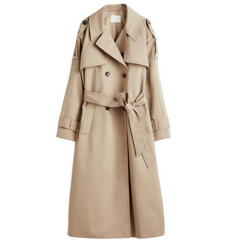 H&M Double Breasted Trench Coat, €89.99