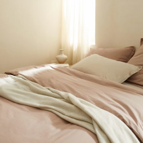 Washed cotton duvet cover, from €49.99