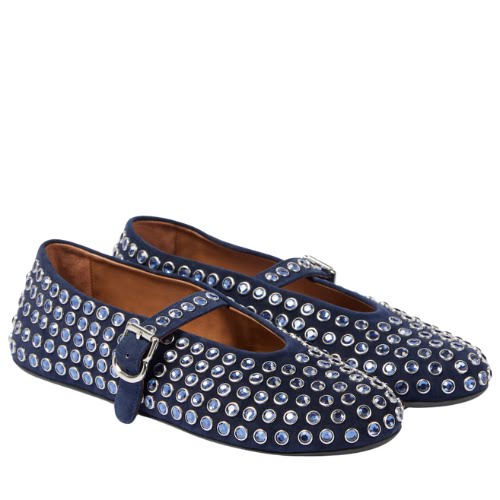 Alaïa Embellished Suede Ballet Flats, €990, My Theresa