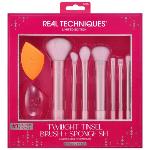 Real Techniques Limited Edition Twilight Tinsel Brush + Sponge Christmas Gift Set, €28