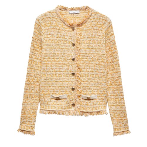 Pocket Tweed Cardigan, €59.99, Mango