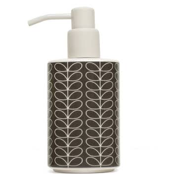 Orla Kiely soap dispenser, ?28, from Unique and Unity, uniqueandunity.co.uk