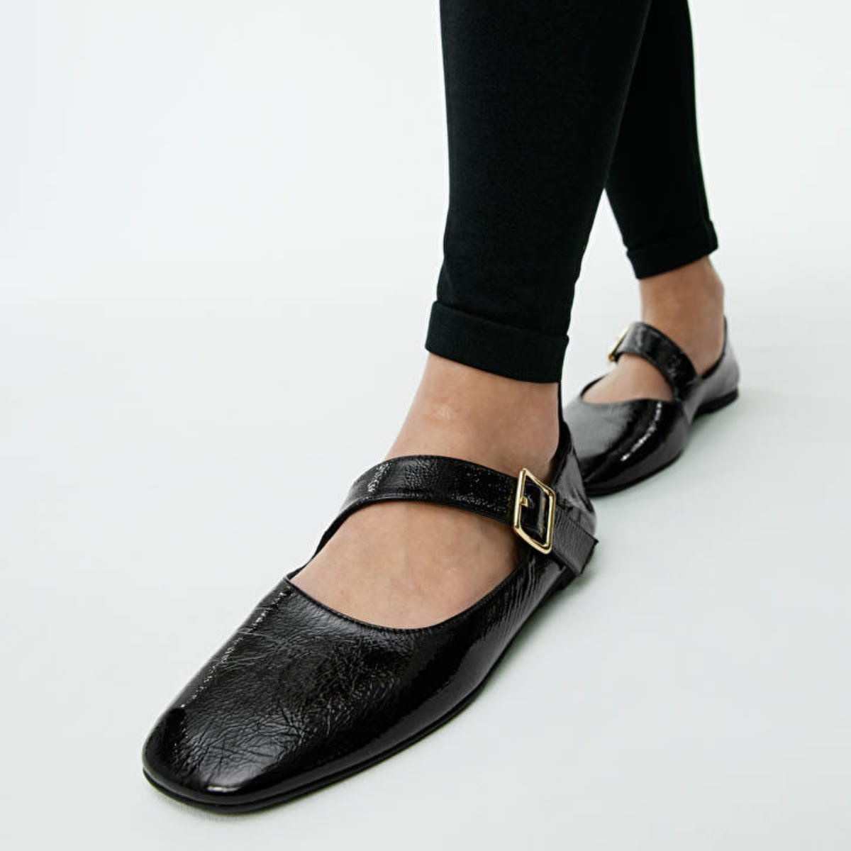 Arket Mary Jane Leather Ballet Flats, €169