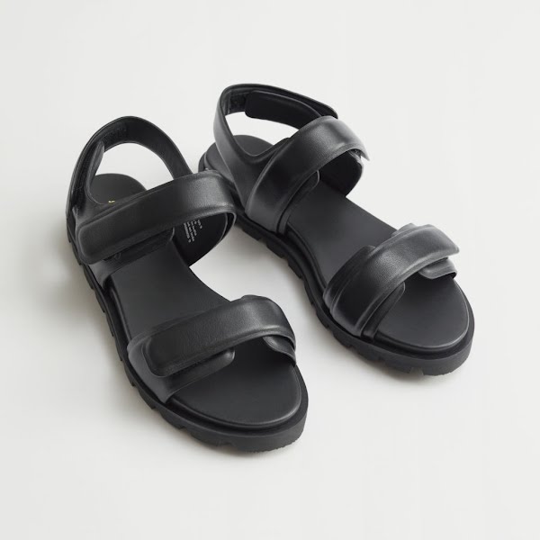 Velcro Strap Leather Sandals, €60, &Other Stories