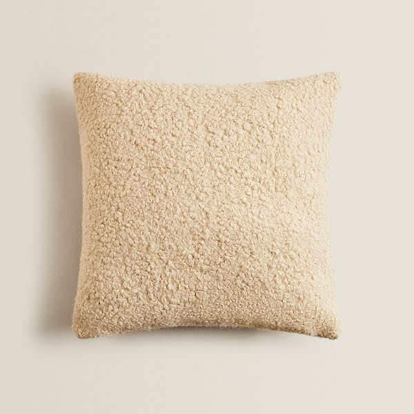 Bouclé knit cushion cover, €22.99, Zara Home