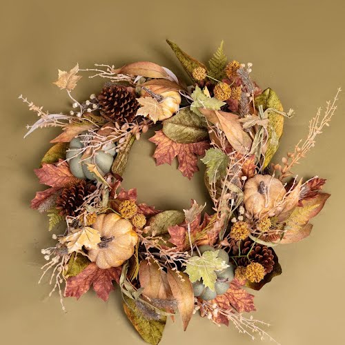 Carraig Donn, Harvest Pumpkin Door Wreath, €99.95