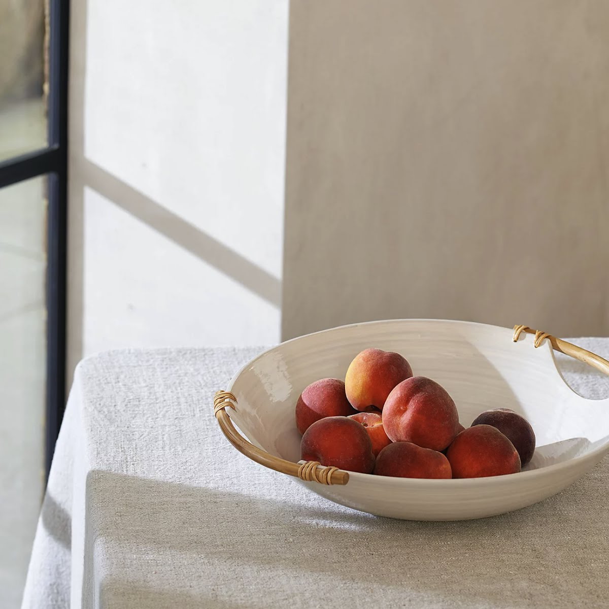 Lacquered Bamboo Shallow Bowl, €46, The White Company