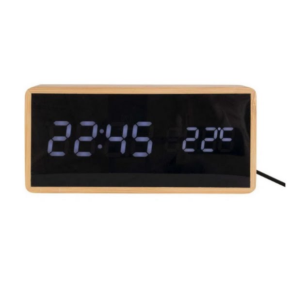 Bohemian Digital Bamboo Solid Wood Mechanical Alarm Tabletop Clock, €79.99, Wayfair
