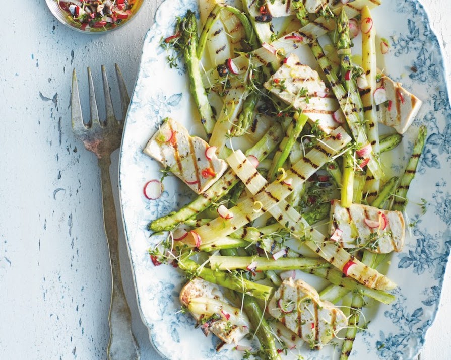 What to Make: Grilled Asparagus Salad with Smoked Tofu & Radish Salsa
