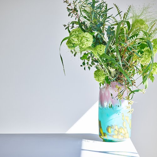 Oliver Bonas, Lennox Pink & Blue Glass Vase, €47.50