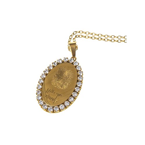 Eternal oval engravable pendant necklace, from €60