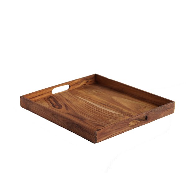 Large teak wood tray, €29, Mano